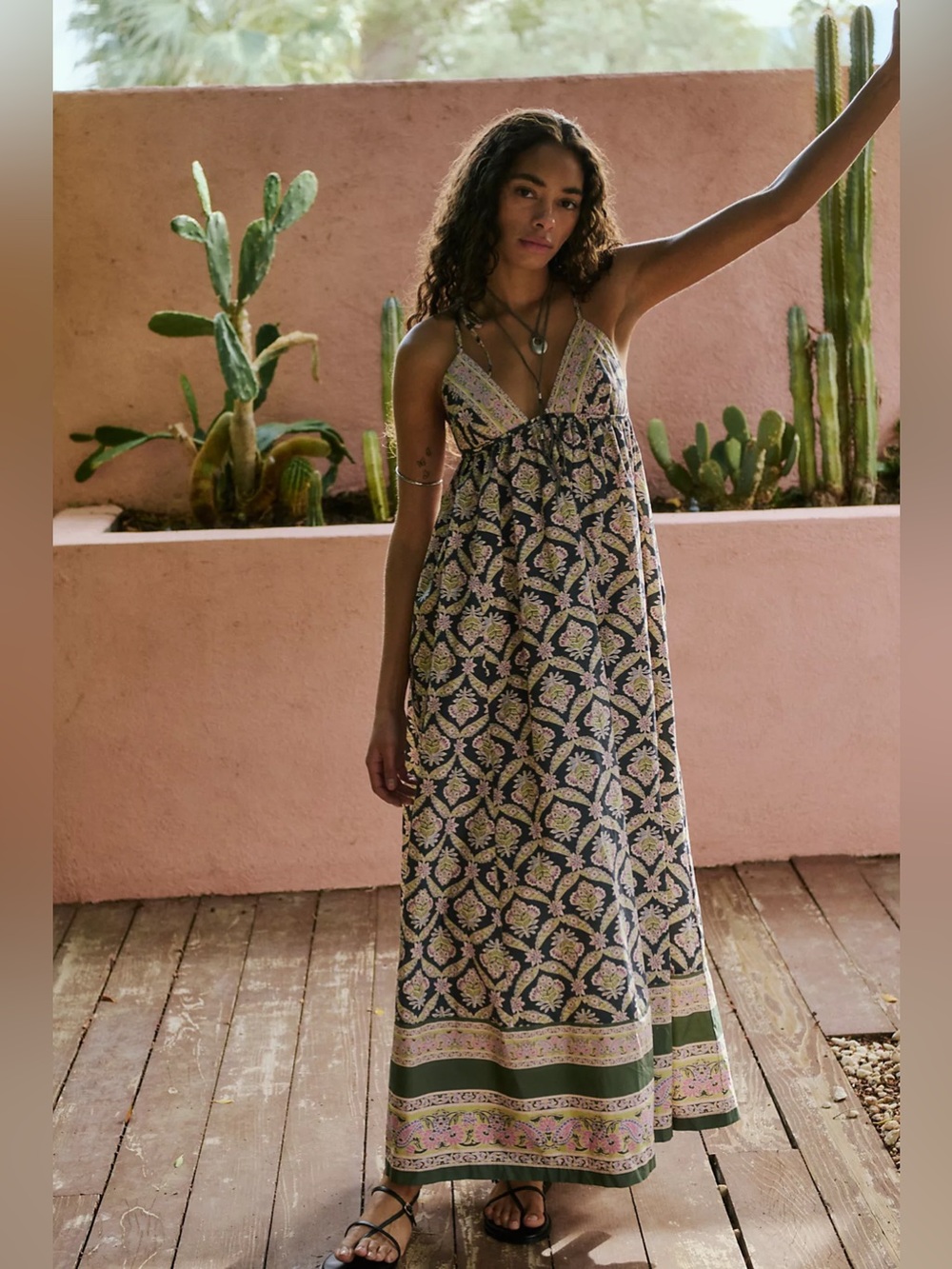 Sorrento Stroll Print Maxi Dress Free People